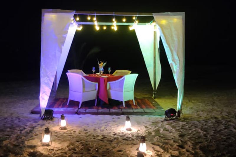 Best Candle Light Dinner Setups in Goa for Couples | Best Selling Setup at Calangute Goa