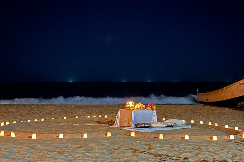 Best Candle Light Dinner Setups in Goa for Couples | Best Selling Setup at Calangute Goa