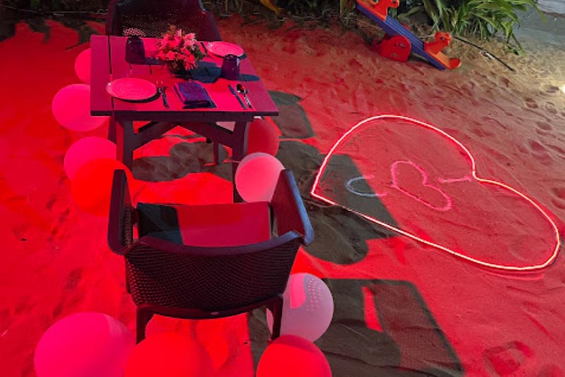 Best Candle Light Dinner Setups in Goa for Couples | Best Selling Setup at Calangute Goa