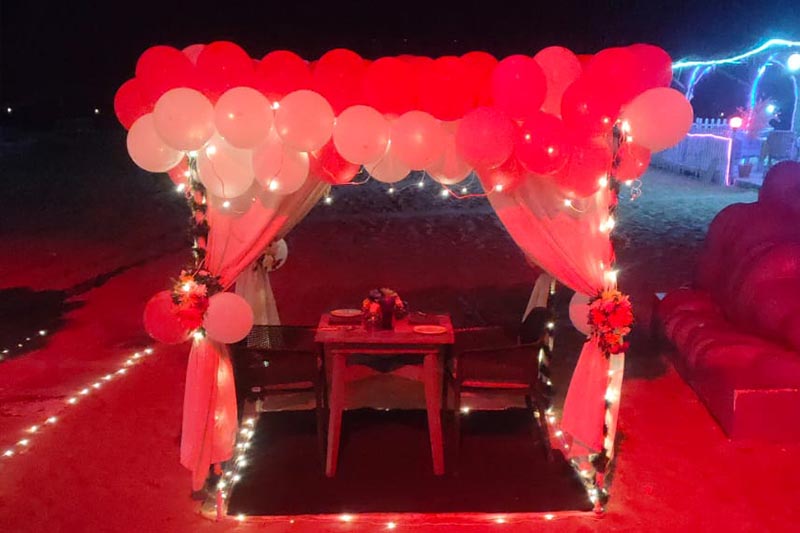 Best Candle Light Dinner Setups in Goa for Couples | Best Selling Setup at Calangute Goa