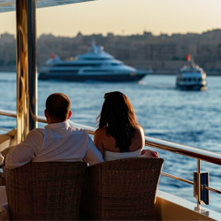 best cruise trips for couples, private yacht trips for couples, book boat for 2 hours for couples